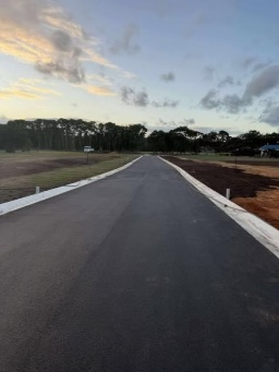 Completed estate road in September 2025